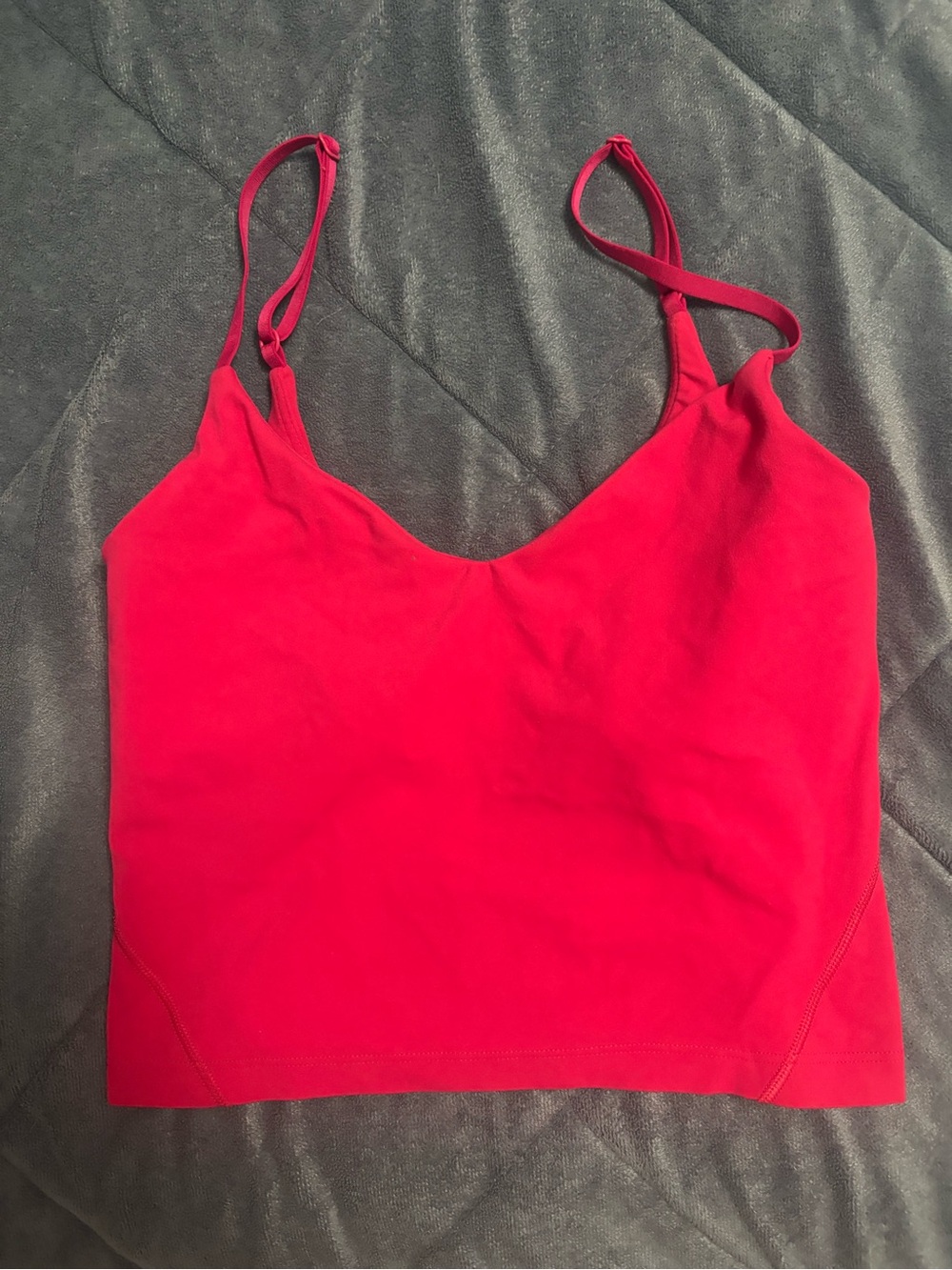 lululemon athletica Bright Red Cropped Bandeau Tank
